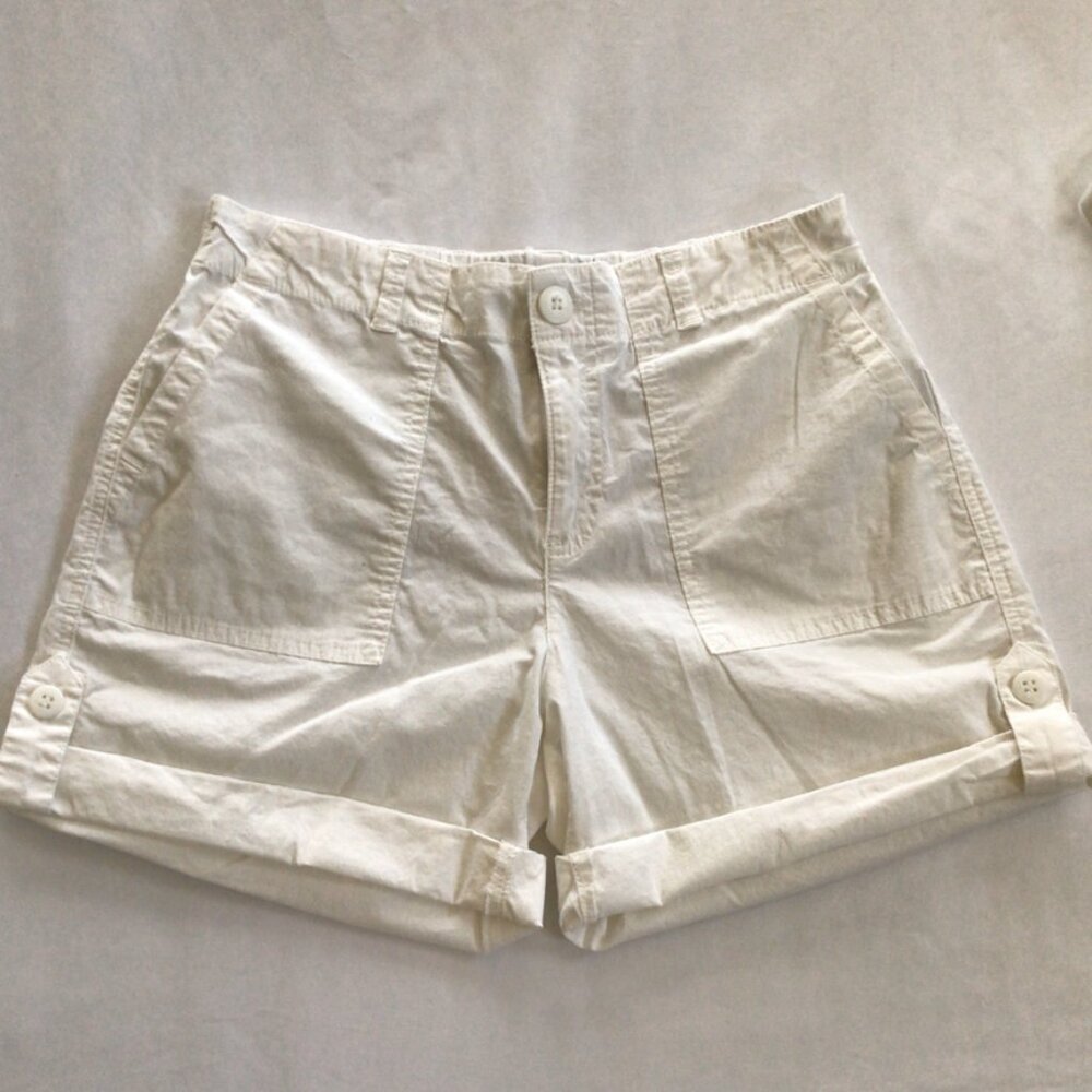 Sanctuary Switchback Stretch Cotton Shorts White Sz 26